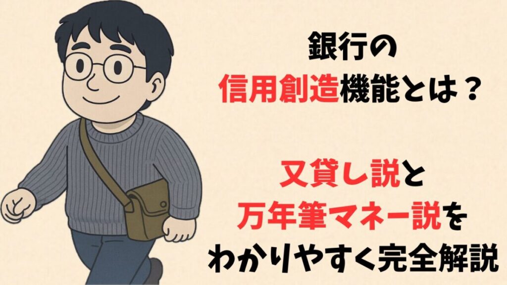 銀行の信用創造機能とは？又貸しと万年筆マネーをわかりやすく完全解説