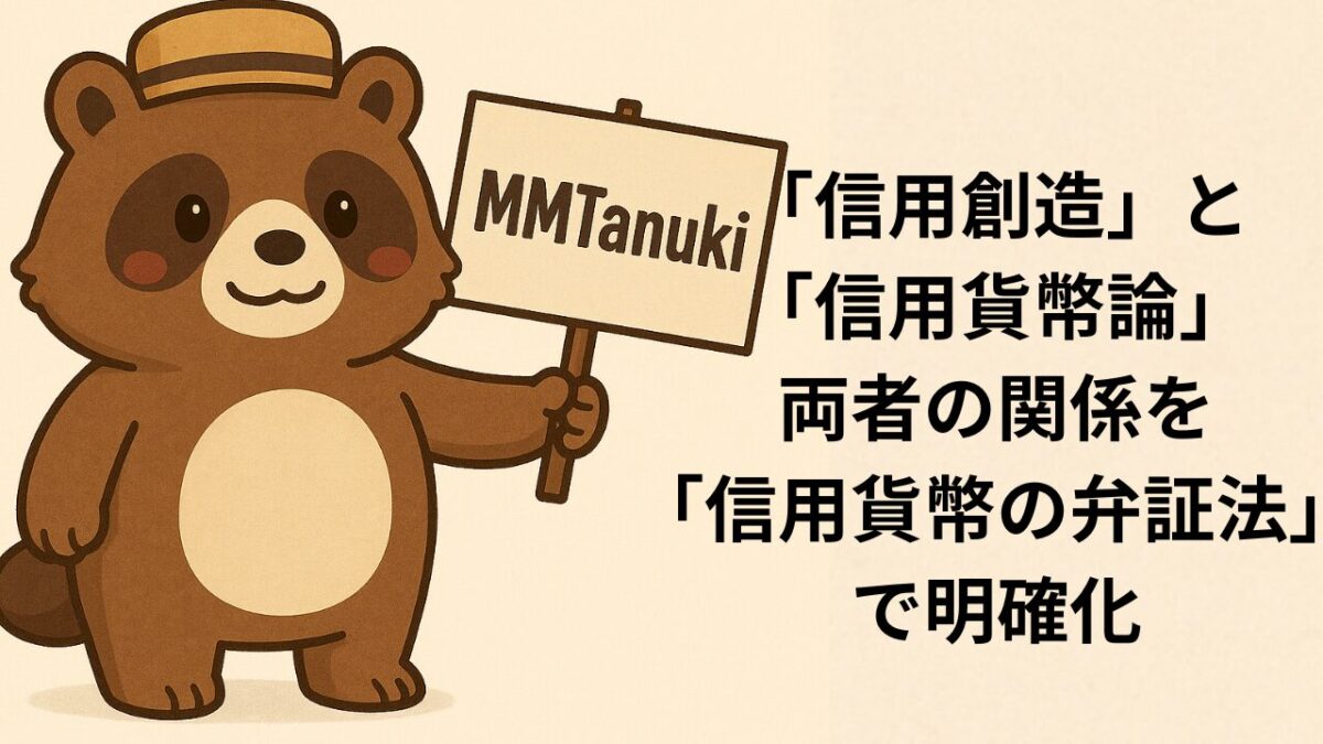 信用貨幣論と信用創造の関係を「信用貨幣の弁証法」から規定する
