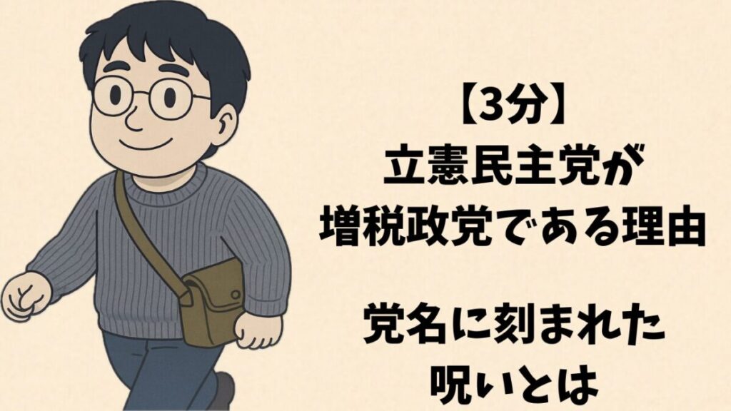 【3分】立憲民主党が増税政党である理由—党名に刻まれた呪いとは