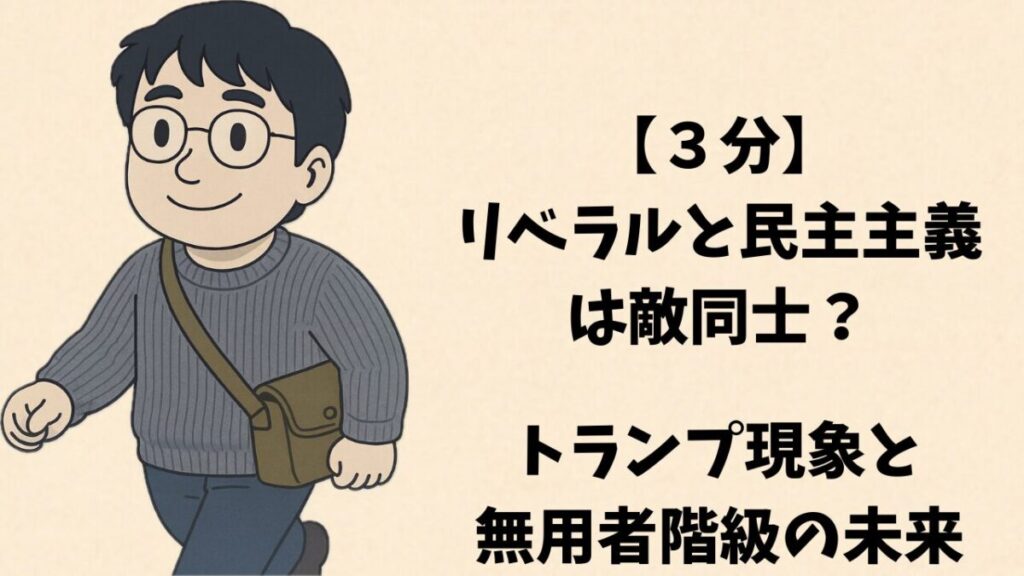 【３分】リベラルと民主主義は敵同士？トランプ現象と無用者階級の未来