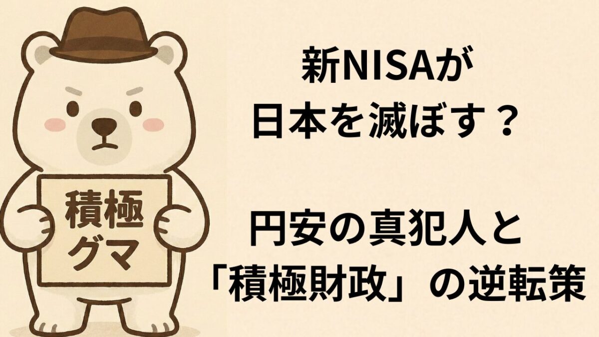 新NISAが日本を滅ぼす？円安の真犯人と「積極財政」の逆転策