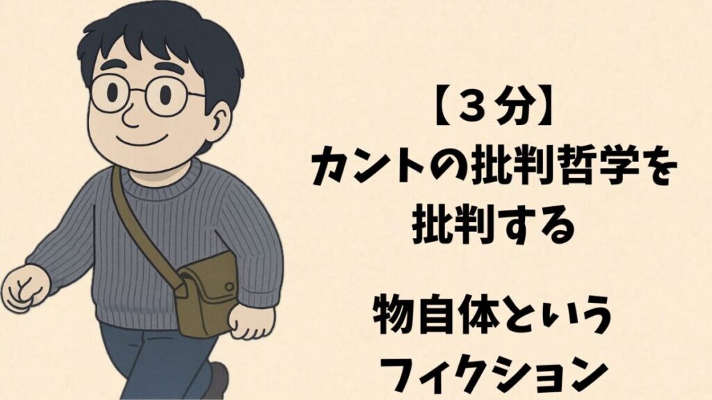 【３分】カントの批判哲学を批判する—物自体というフィクション