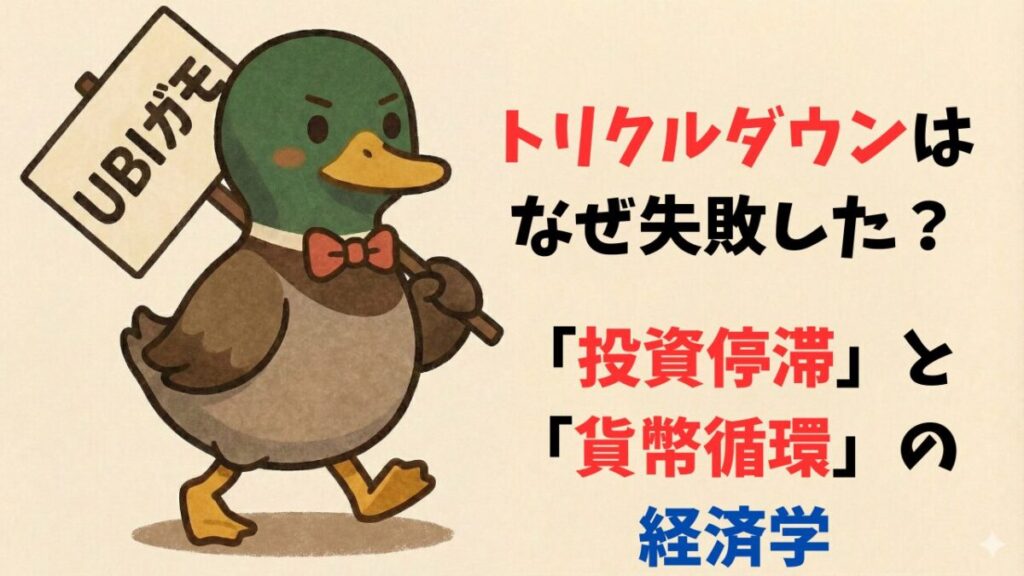 トリクルダウンはなぜ失敗した?「投資停滞」と「貨幣循環」の経済学